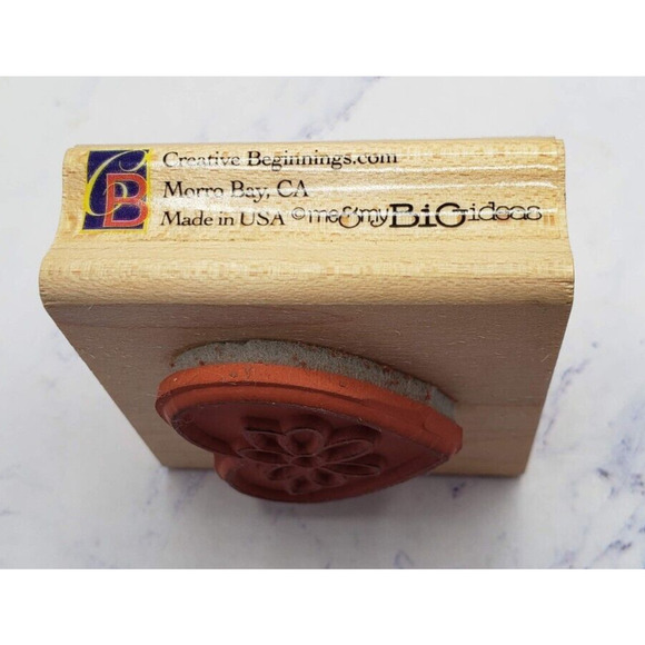 Daisy Heart Creative Beginnings MRS10464 Wood Mounted Rubber Stamp - Picture 5 of 7